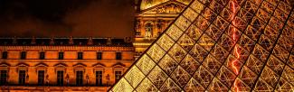 The Louvre at night